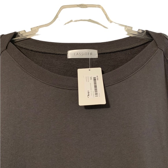 NWT Lassiter Ruffled Sweatshirt Dress in Charcoal - Picture 13 of 15